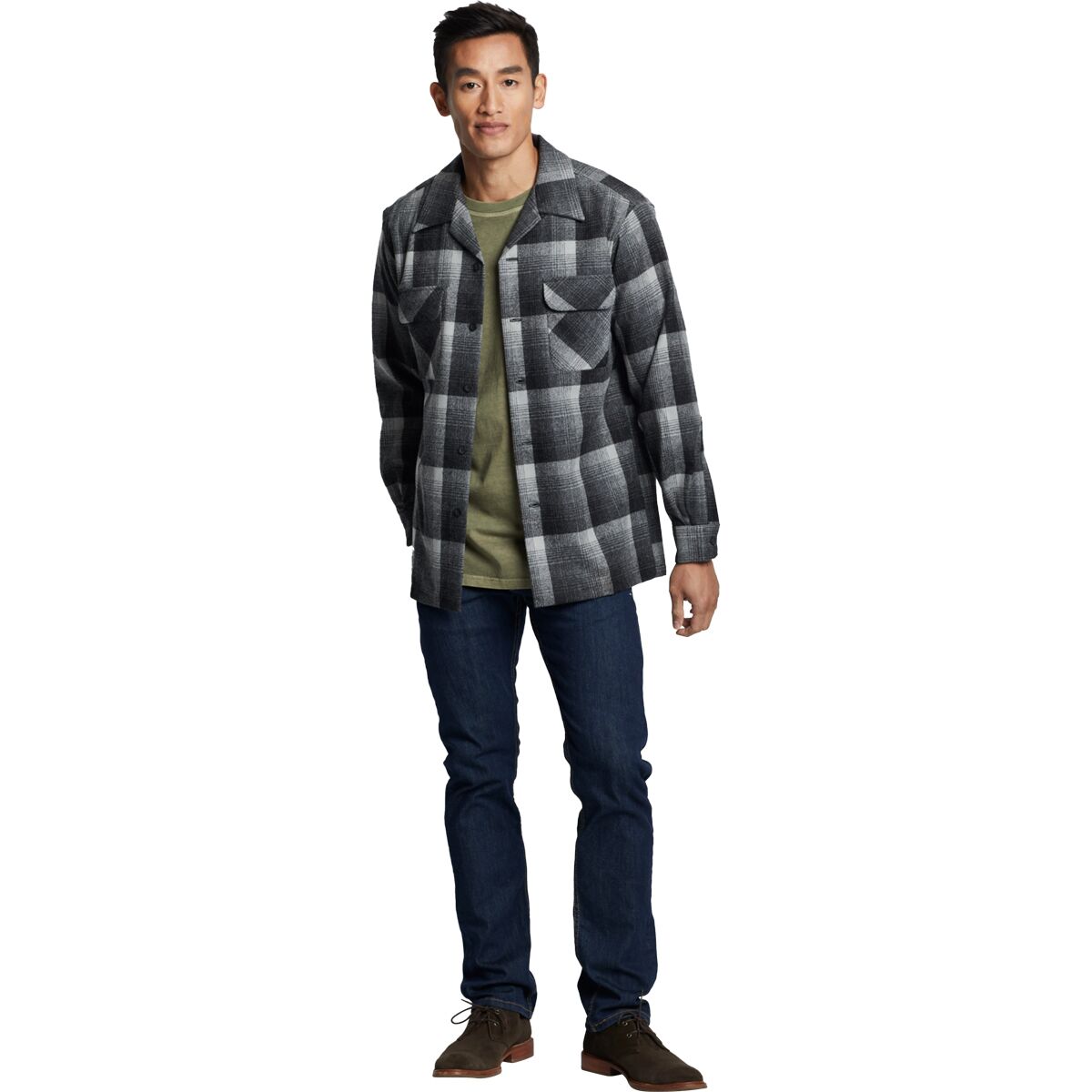 Chemise Homme Pendleton - Laine Vierge - Manches Longues - Motif écossais Classique