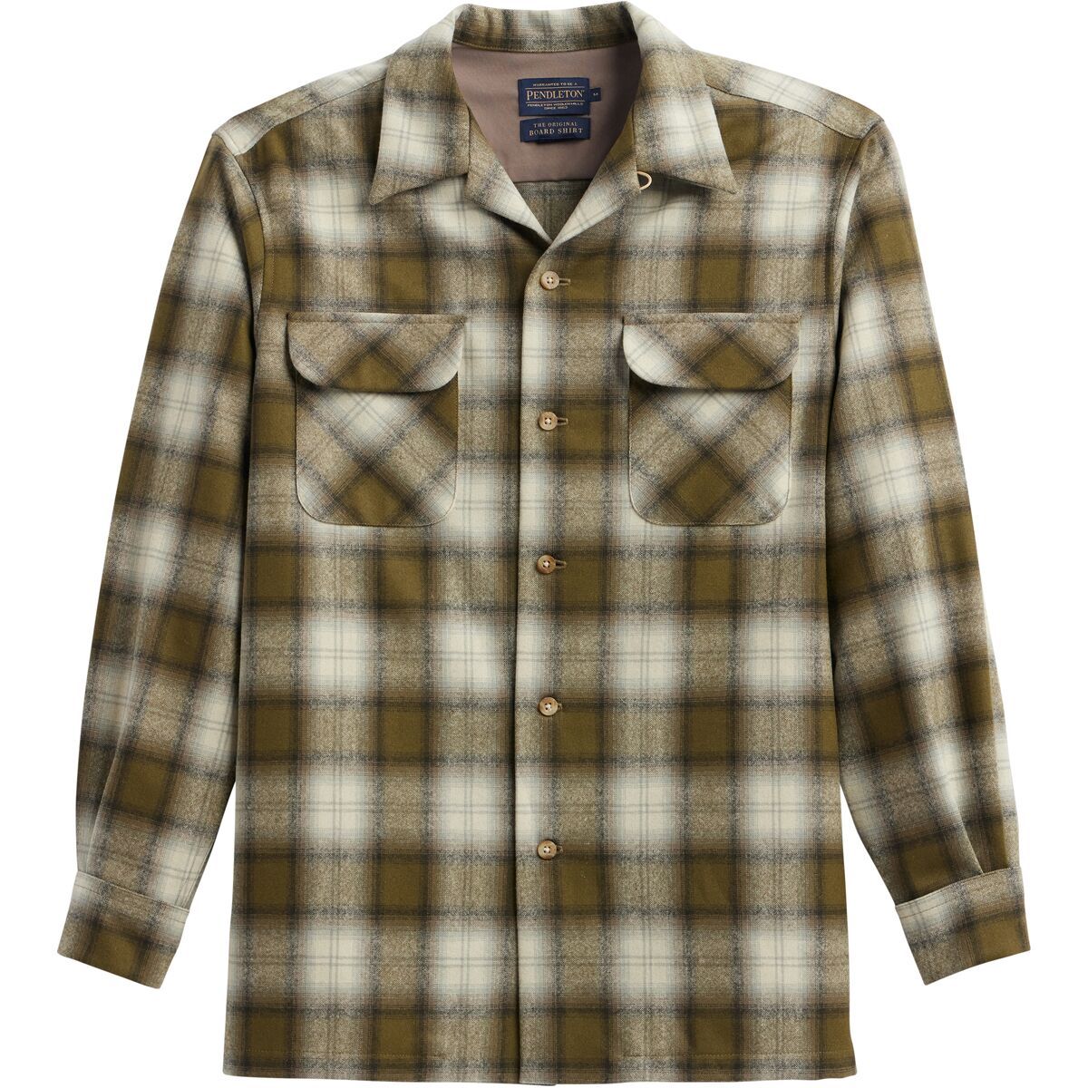 Image of Pendleton Board Shirt - Men's Olive Plaid, M
