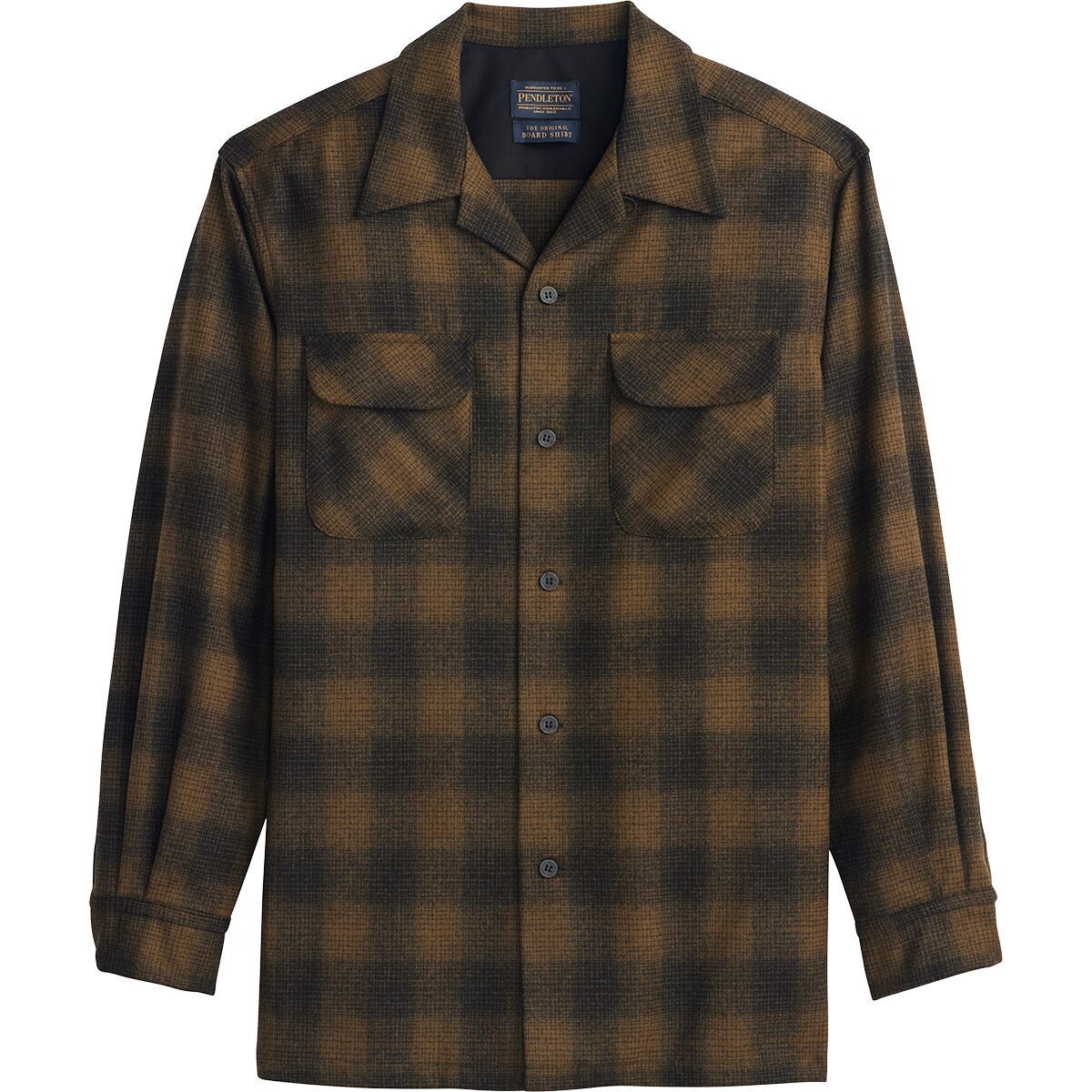 Image of Pendleton Board Shirt - Men's Olive Shadow Plaid, L