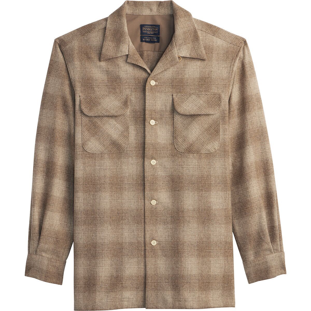 Image of Pendleton Board Shirt - Men's Tan Mix Shadow Plaid, L