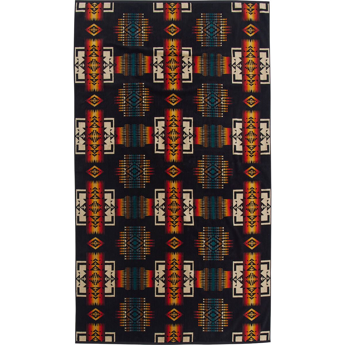 Image of Pendleton Oversized Jacquard Towel Black, One Size