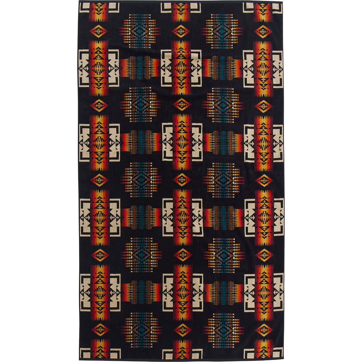 Image of Pendleton Oversized Jacquard Towel Black, One Size