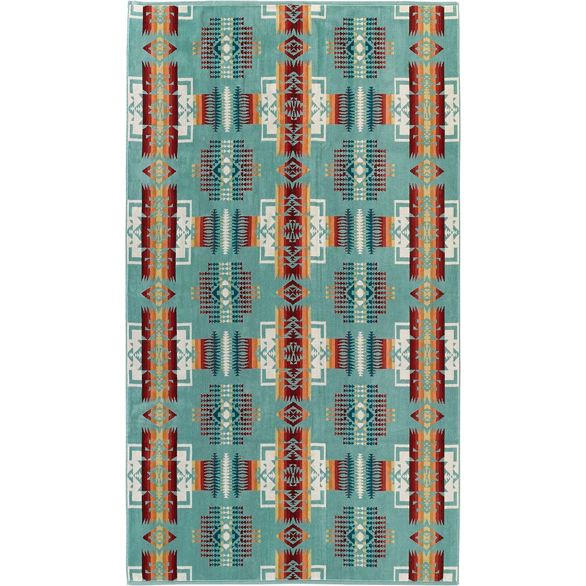 Image of Pendleton Oversized Jacquard Towel Chief Joseph/Aqua, One Size