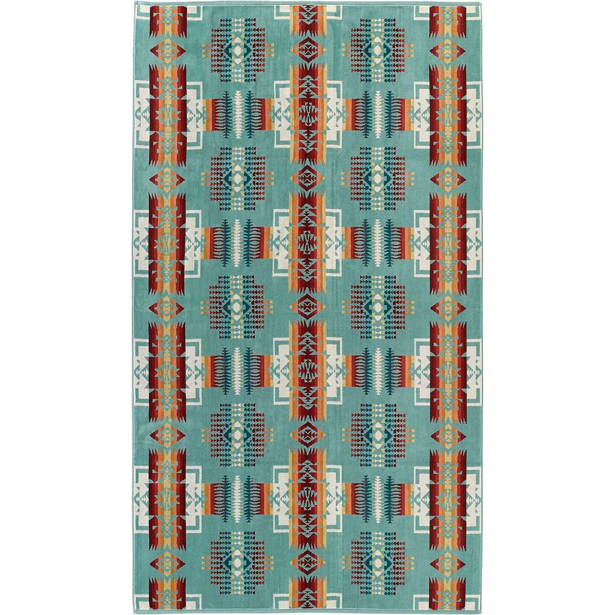Image of Pendleton Oversized Jacquard Towel Chief Joseph/Aqua, One Size