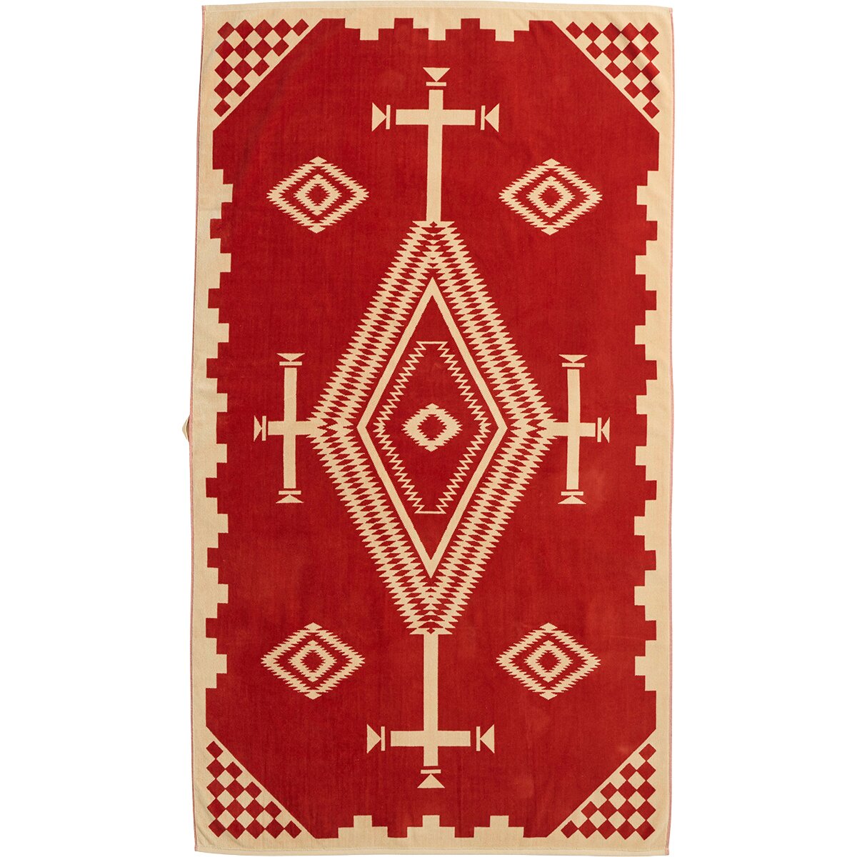 Image of Pendleton Oversized Jacquard Towel Los Ojos Coral, One Size