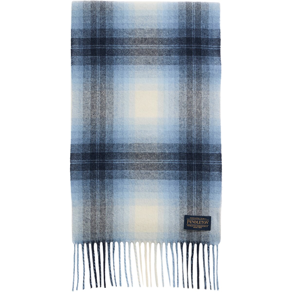Image of Pendleton Whisperwool Muffler Light Blue Mix Ombre, One Size