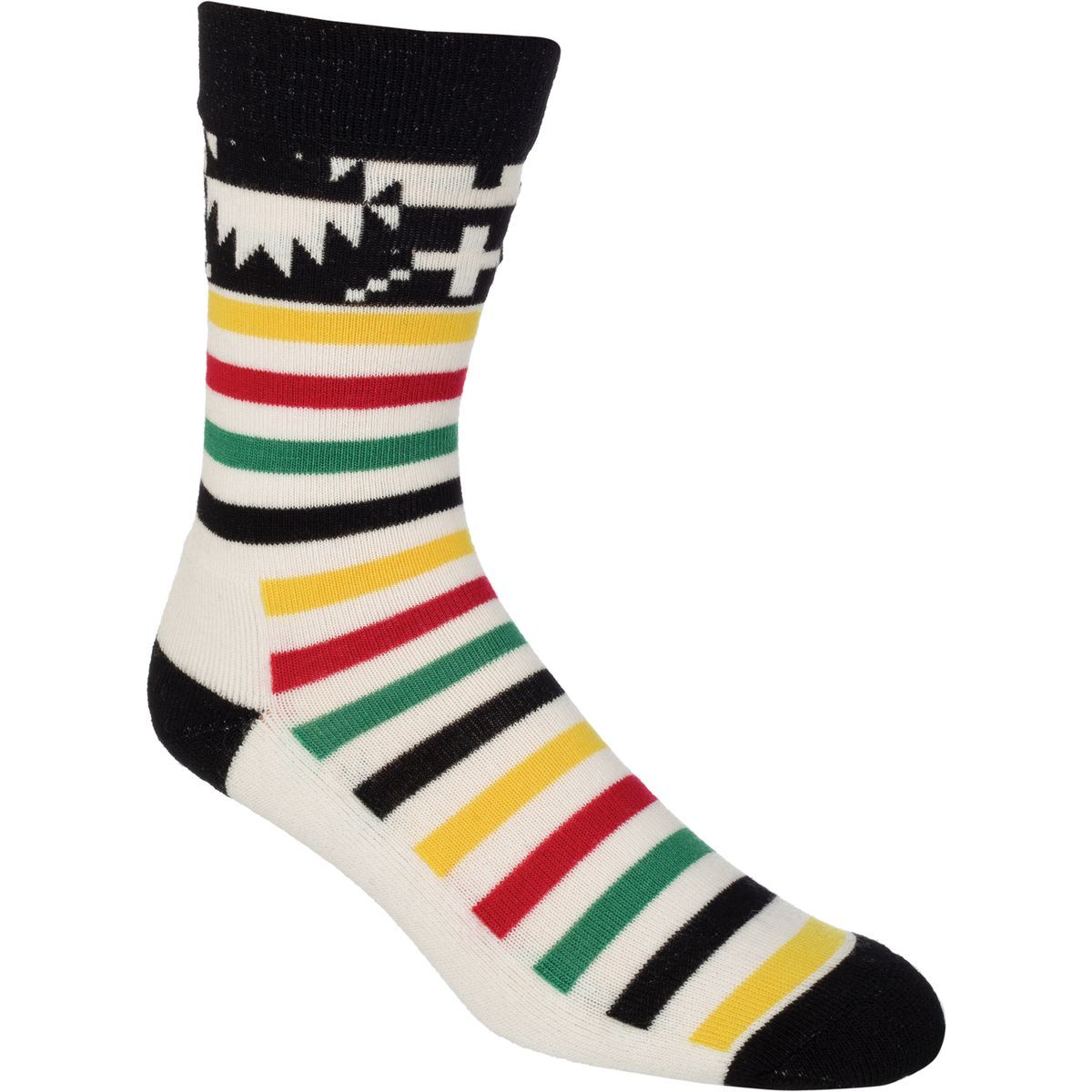 Image of Pendleton Merino Jacquard Park Sock Ivory, M