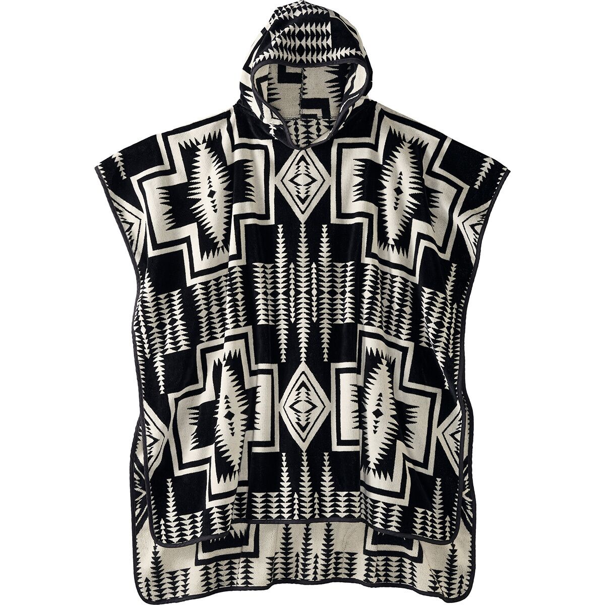 Image of Pendleton Jaquard Hooded Towel - Kids' Harding Black, One Size