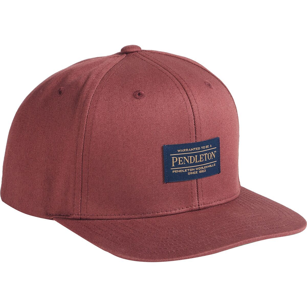 Image of Pendleton Logo Flat Brim Hat Maroon, One Size