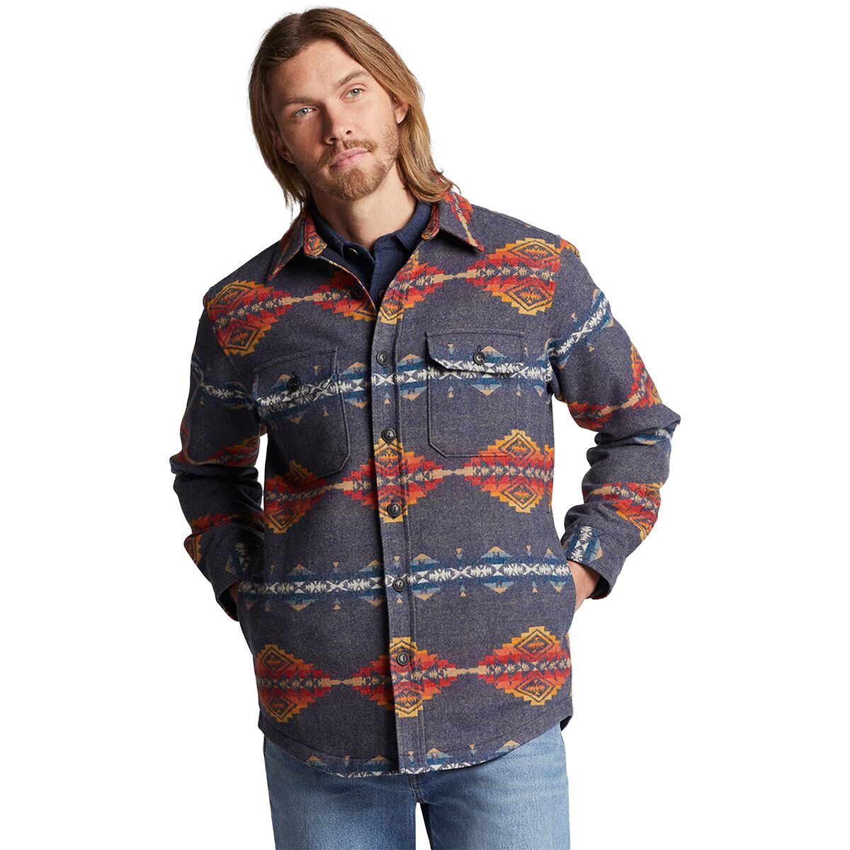 eaphi leaf jacquard quilting jacket