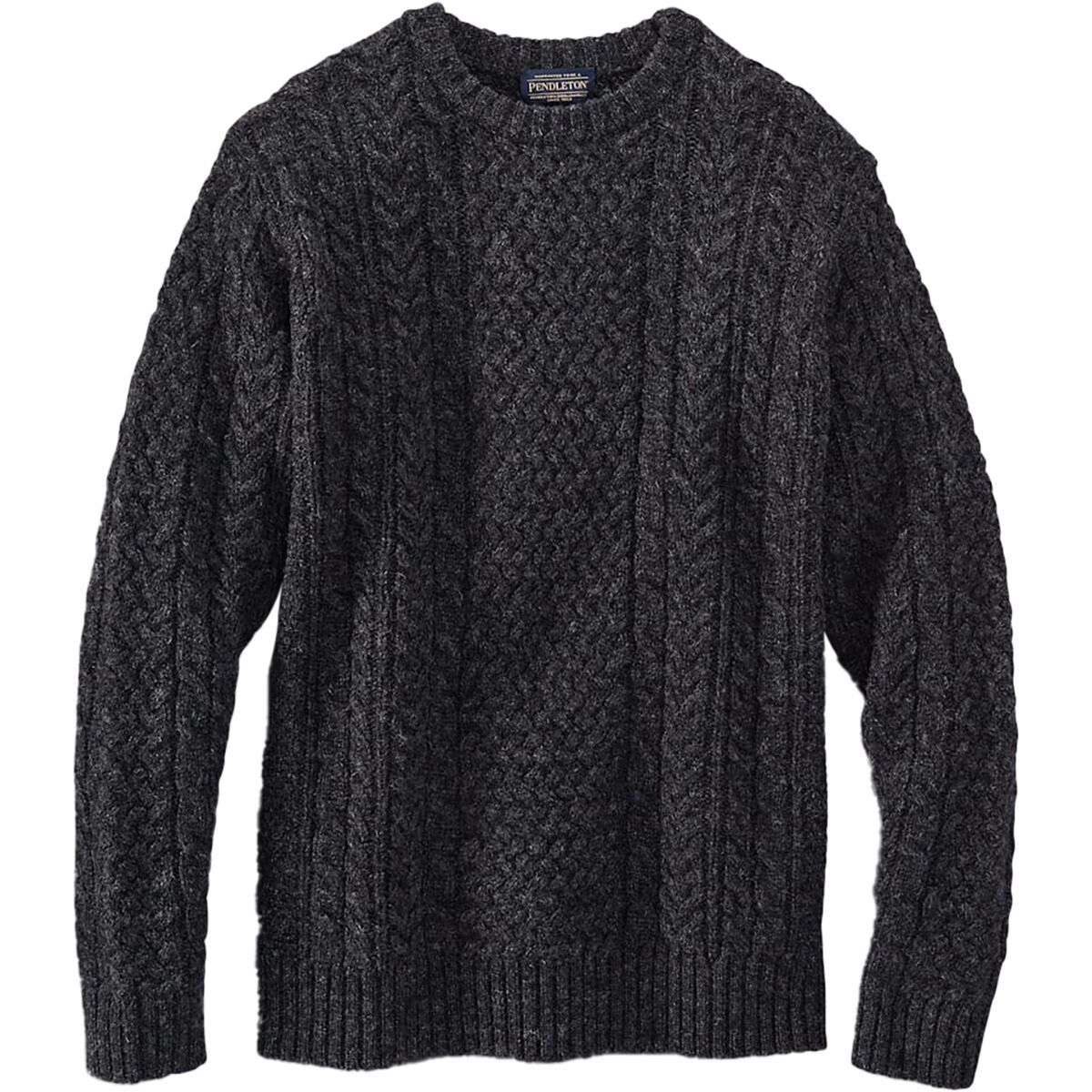Pendleton Shetland Fisherman Sweater - Men's Black Heather, XL