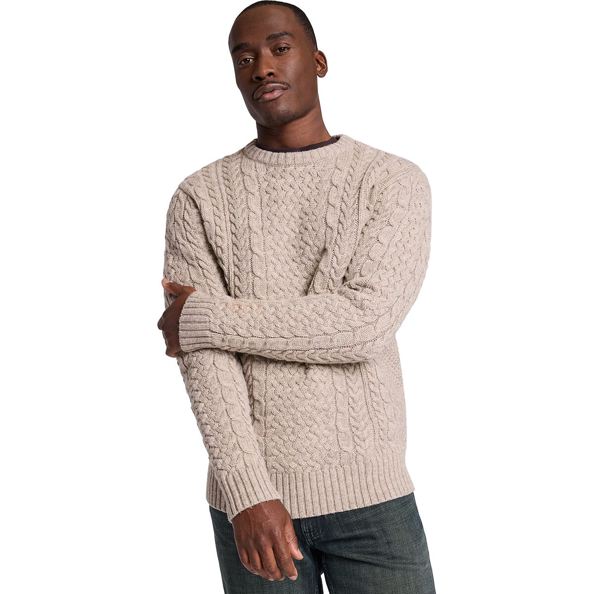 Pendleton Pendleton Shetland Fisherman Sweater - Men's Wheat Mix, XL