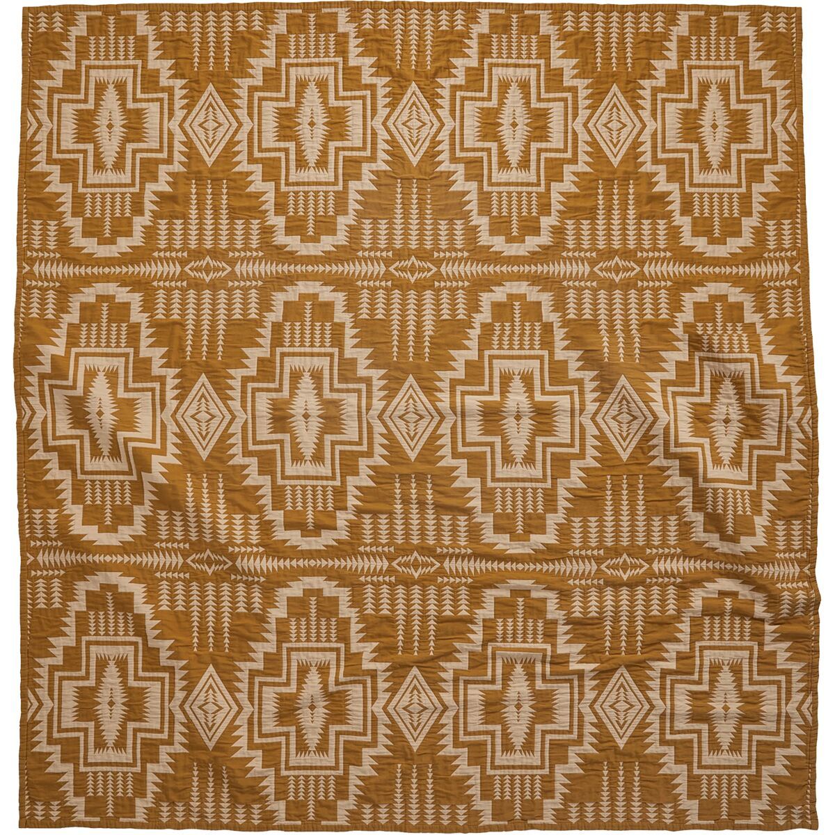 Image of Pendleton Cotton Matelasse Blanket Harding Star Ochre, King
