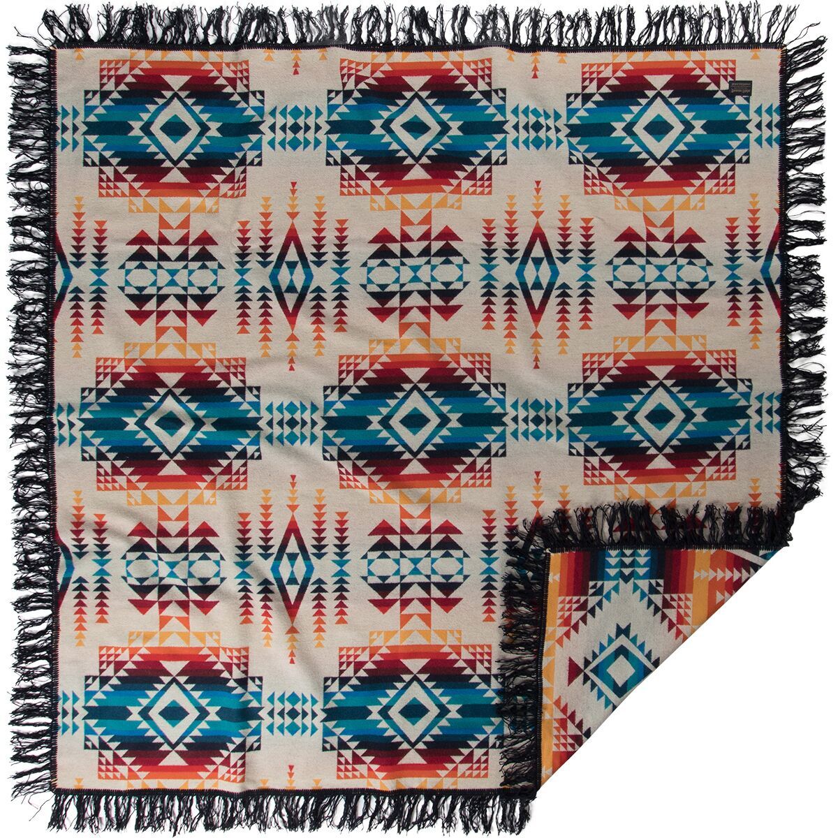 Image of Pendleton Jacquard Unnapped Blanket Pilot Rock Ivory, Shawl