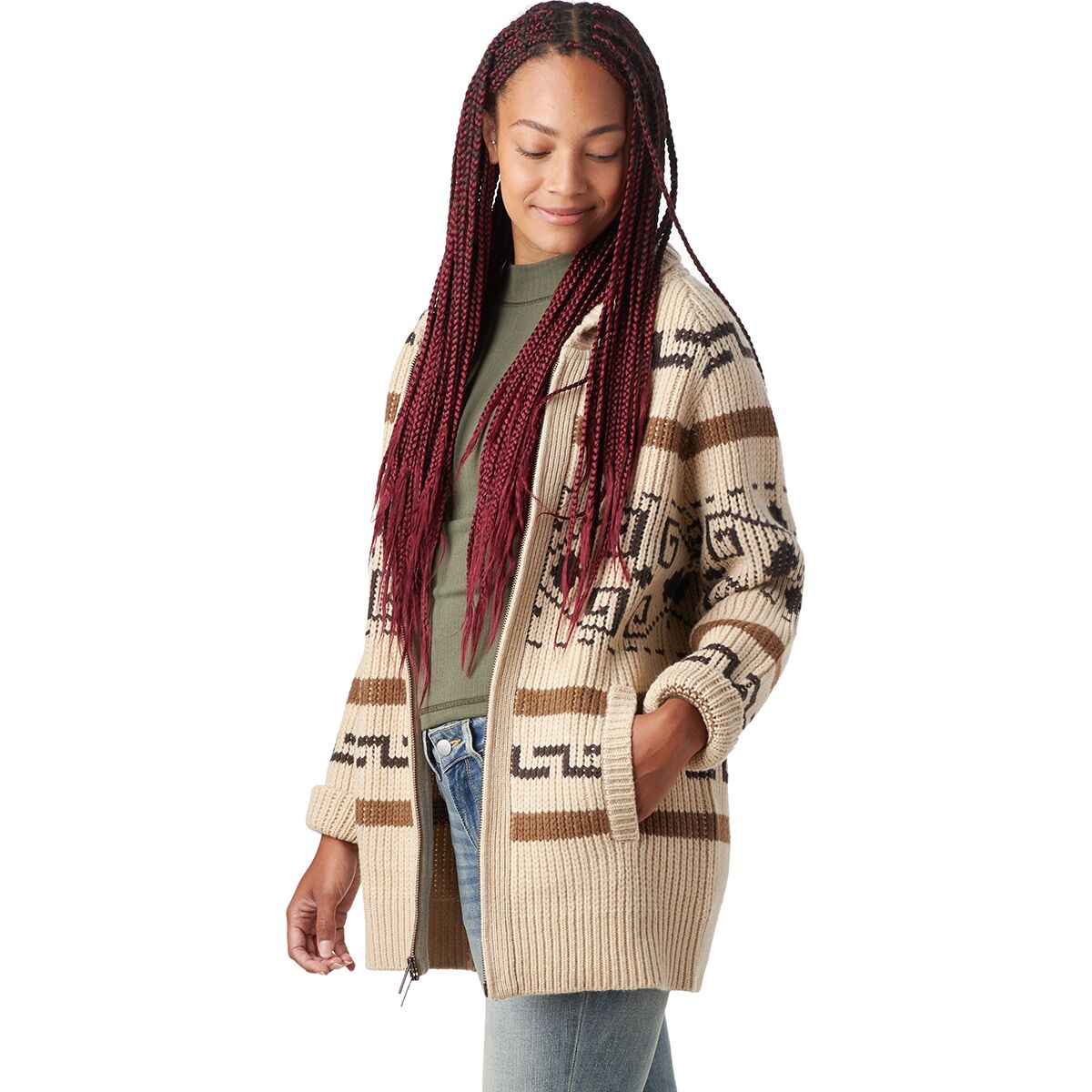 Pendleton Pendleton Long Westerley Cardigan - Women's Tan/Brown Multi, S