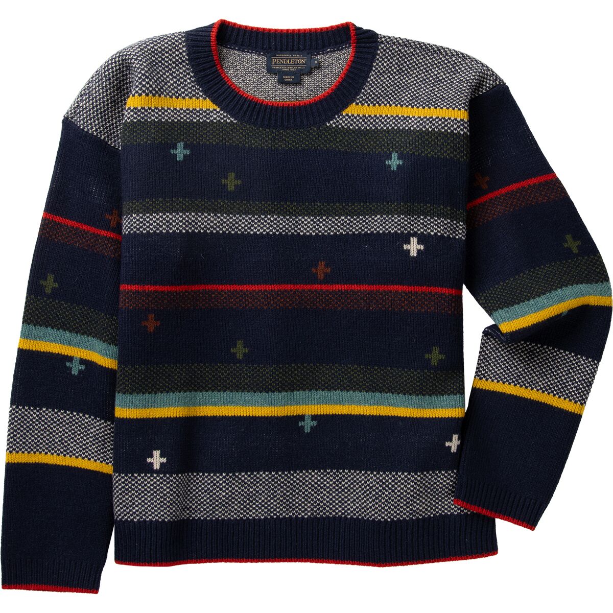 Pendleton Pendleton Bridger Stripe Sweater - Women's Navy Heather Stripe, S