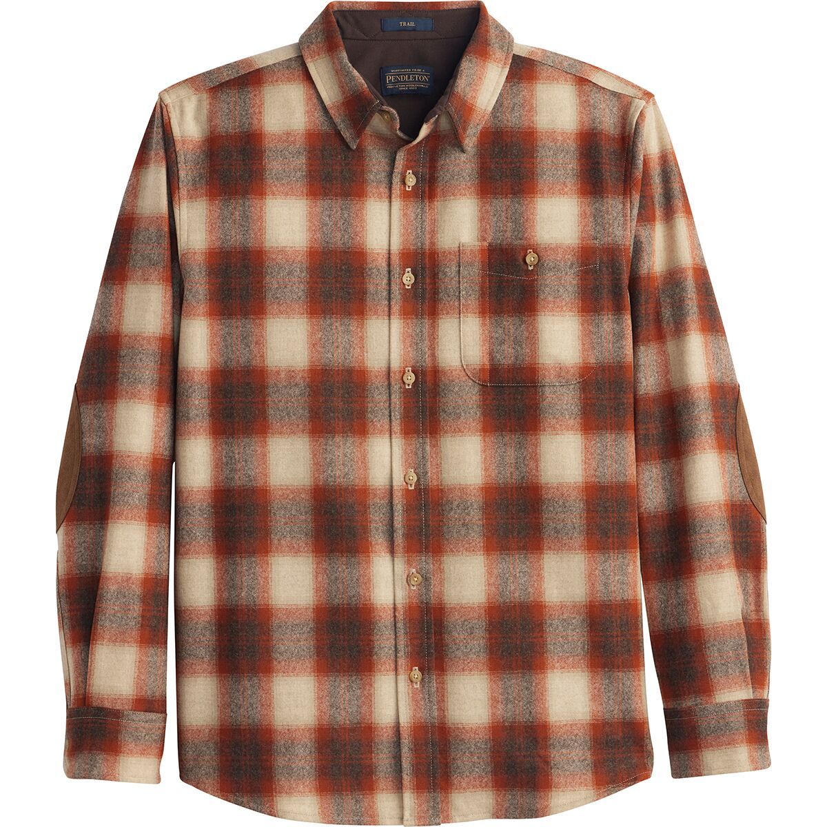 Image of Pendleton Trail Shirt - Men's Rust/White Plaid, M