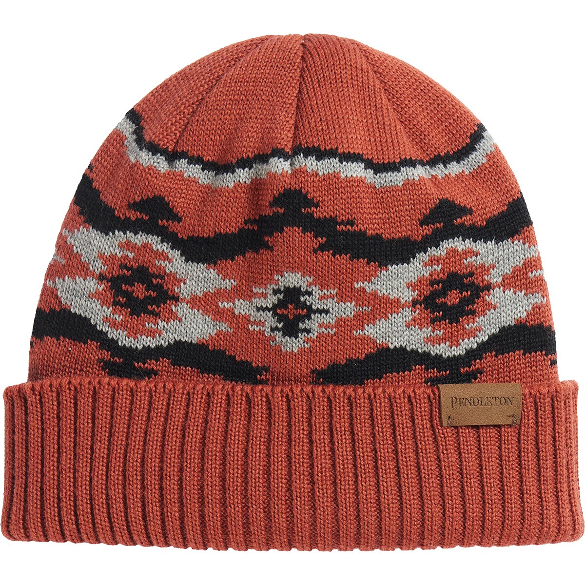 Image of Pendleton Merino Knit Cap Crown Point Red, One Size