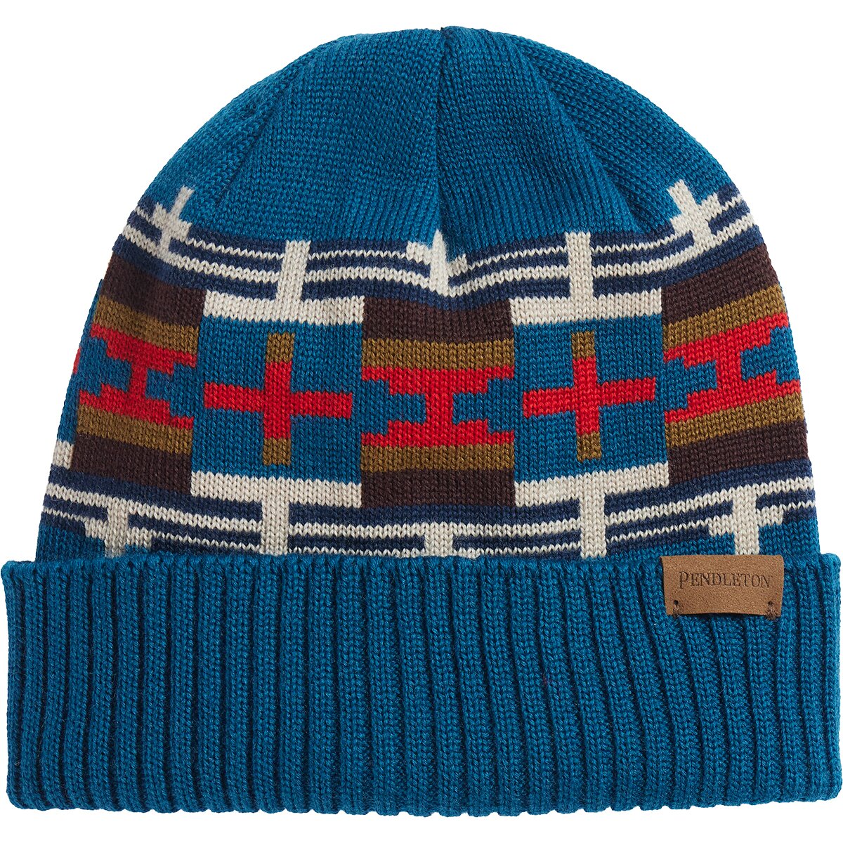 Image of Pendleton Merino Knit Cap Shiprock Teal, One Size