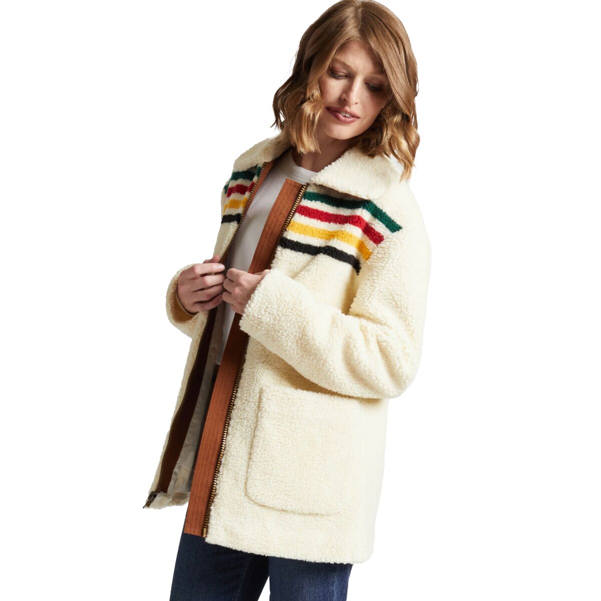 pendleton glacier sunset sherpa fleece jacket