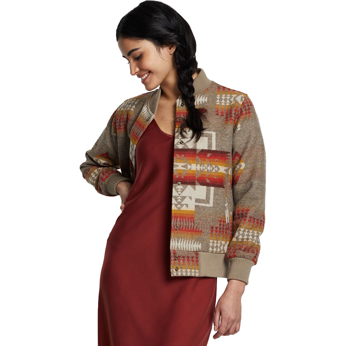 Pendleton Jacquard Bomber Jacket - Women's product image