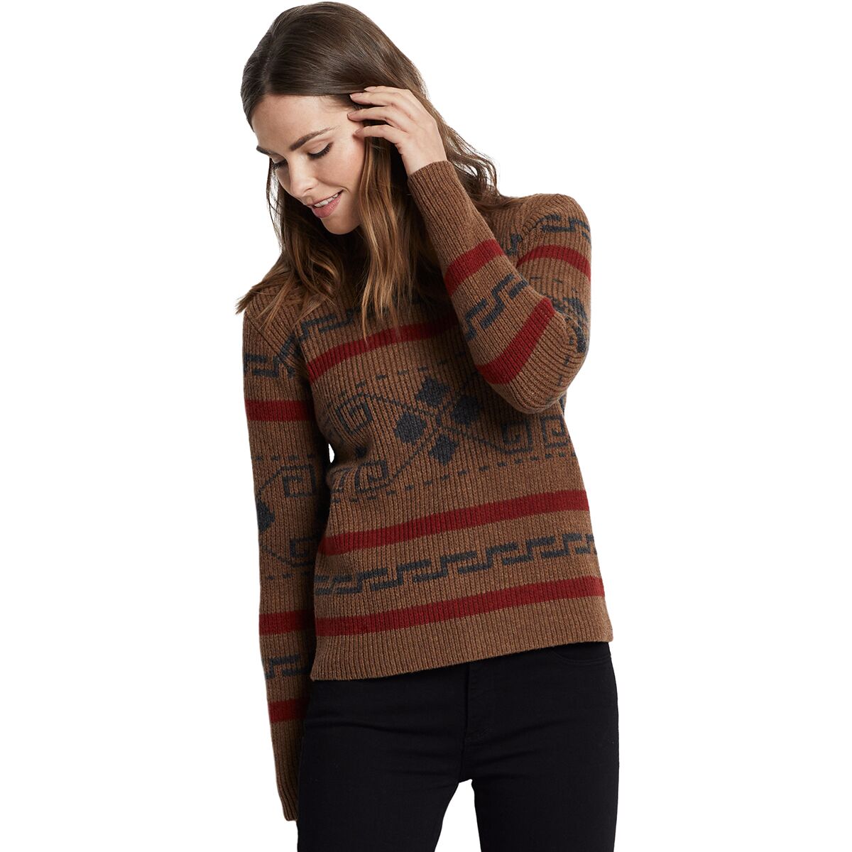 Pendleton Pendleton Westerley Crewneck Sweater - Women's Copper Brown Multi, S