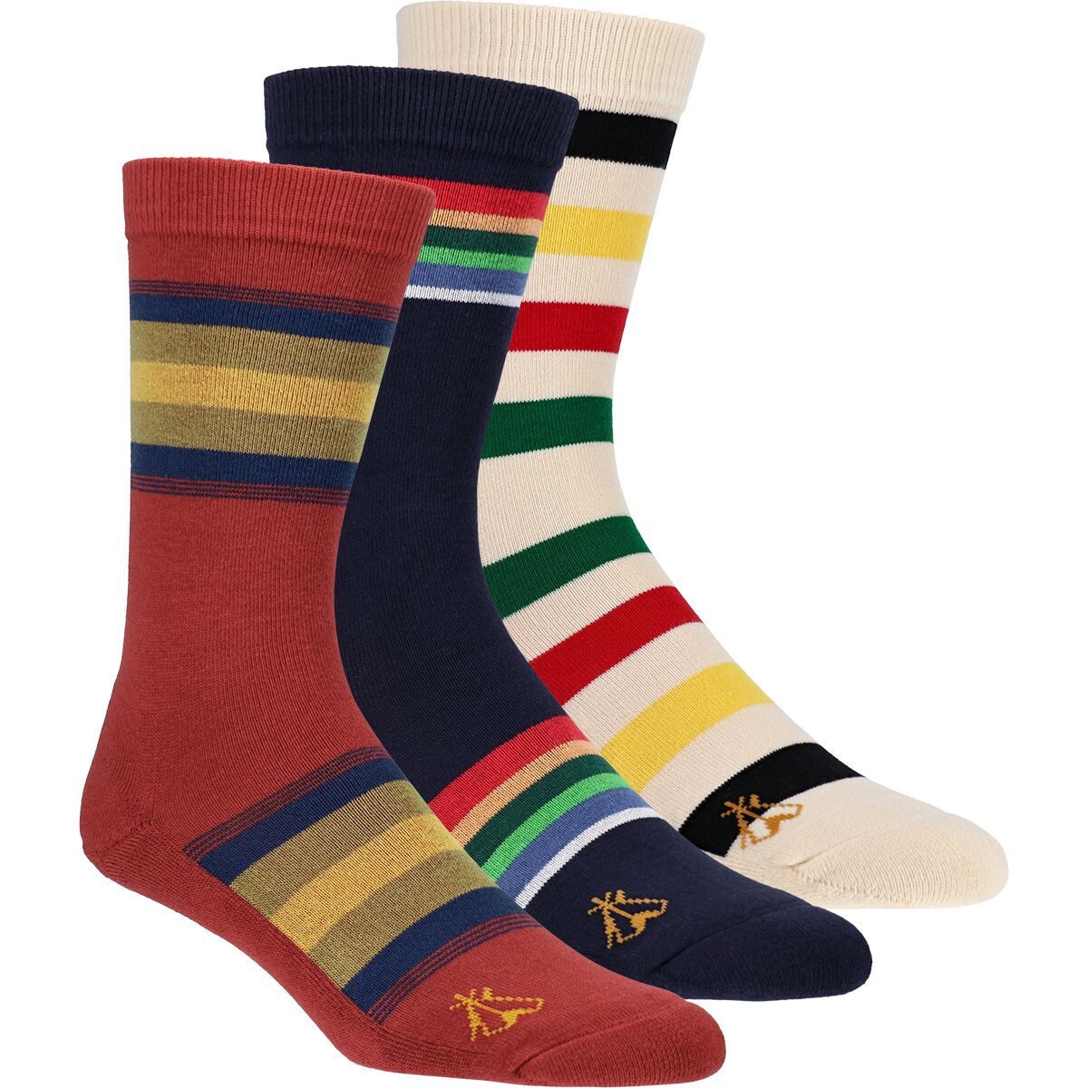 Image of Pendleton Np Gl Crl Zi Crew Sock - 3-Pack Spec. Asst., L