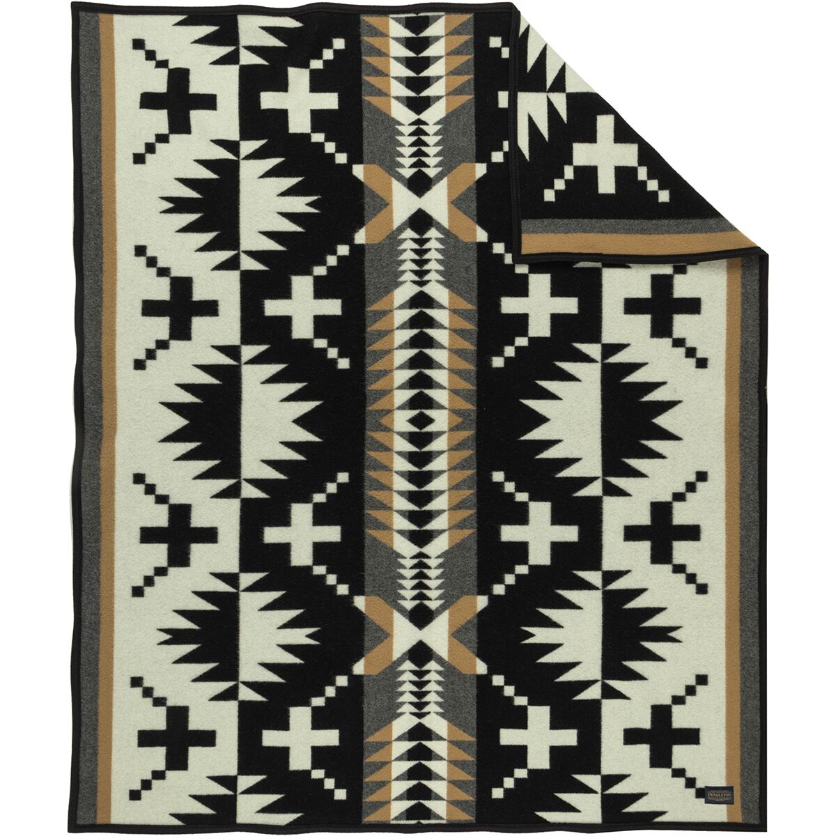 Image of Pendleton Jacquard Napped Throw Spider Rock Black/White, One Size