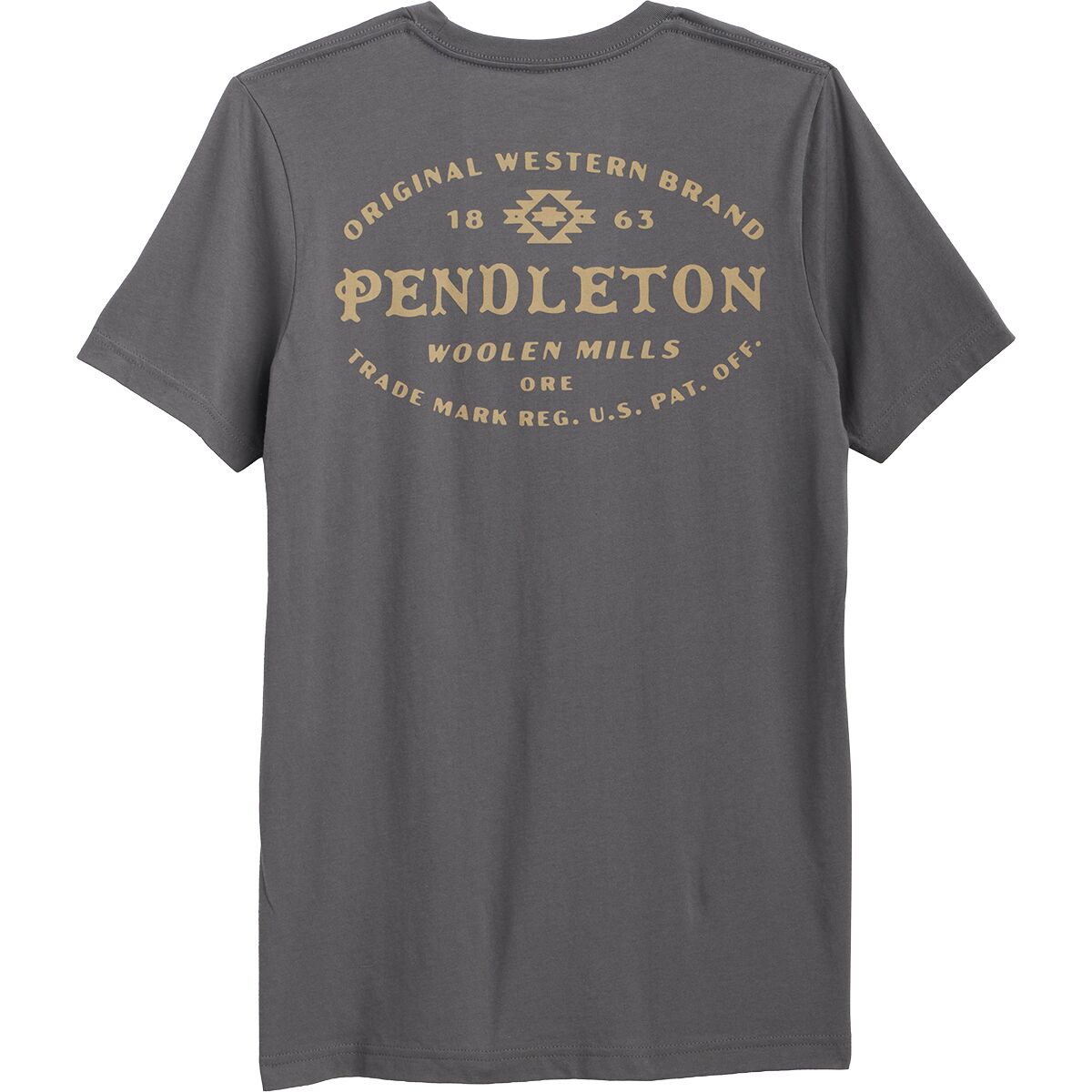 Image of Pendleton Stamp Logo Graphic T-Shirt - Men's Asphalt/Tan, M