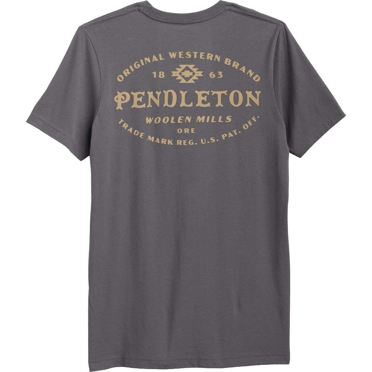 Image of Pendleton Stamp Logo Graphic T-Shirt - Men's Asphalt/Tan, L
