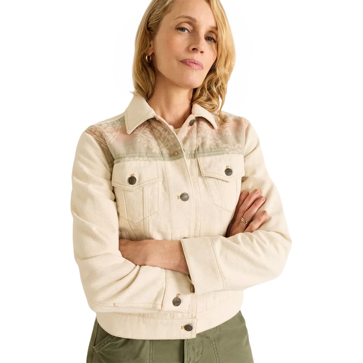 Image of Pendleton Denim Trucker Jacket - Women's Natural Laurel Grove, L