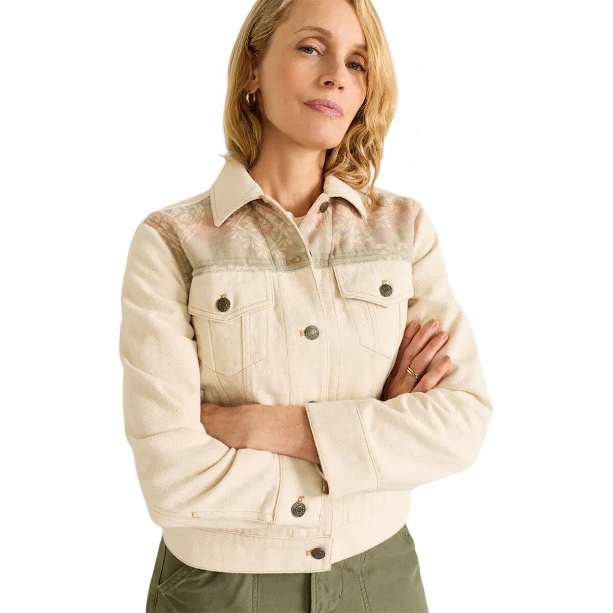 Image of Pendleton Denim Trucker Jacket - Women's Natural Laurel Grove, S