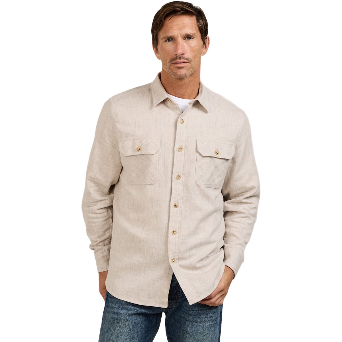 Pendleton Pendleton Burnside Flannel Shirt - Men's Ecru Donegal Heather, L