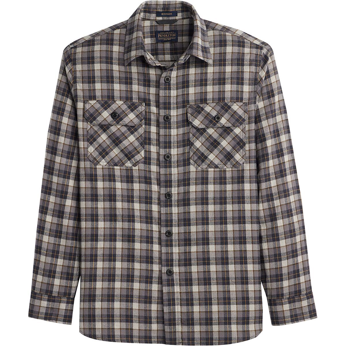 Image of Pendleton Burnside Flannel Shirt - Men's Grey Multi Plaid, M