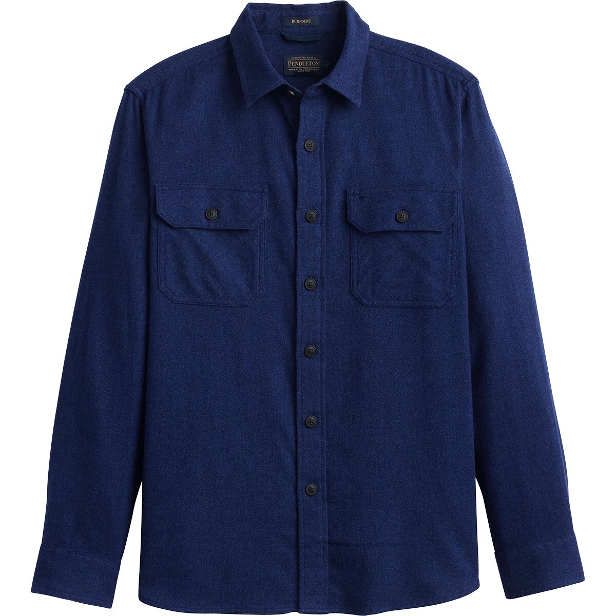 Image of Pendleton Burnside Flannel Shirt - Men's Navy Donegal Heather, L