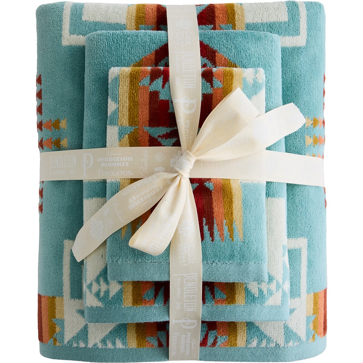 Image of Pendleton 3 Piece Towel Set Aqua, One Size