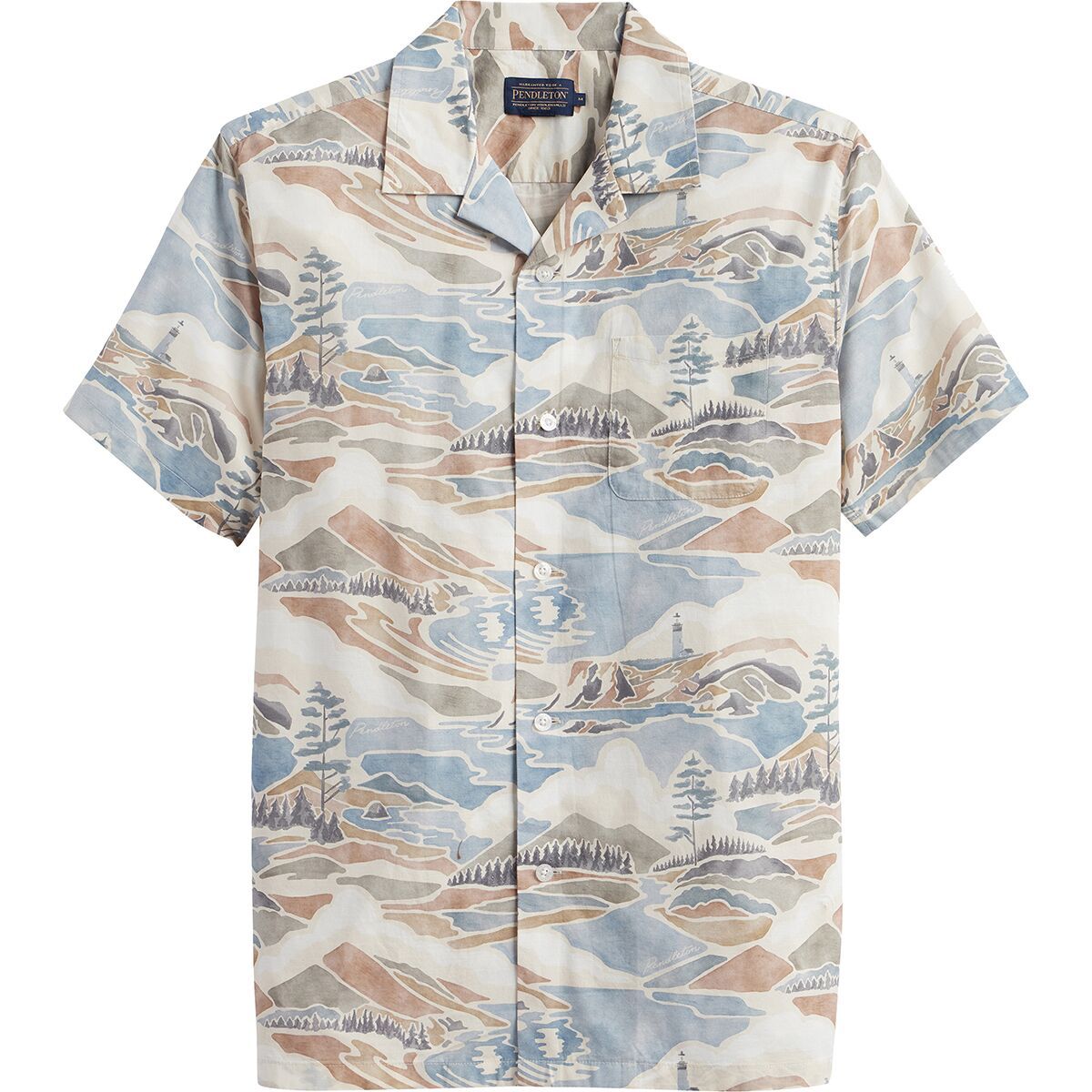 Image of Pendleton Aloha Shirt - Men's Pacific Landscape, XL