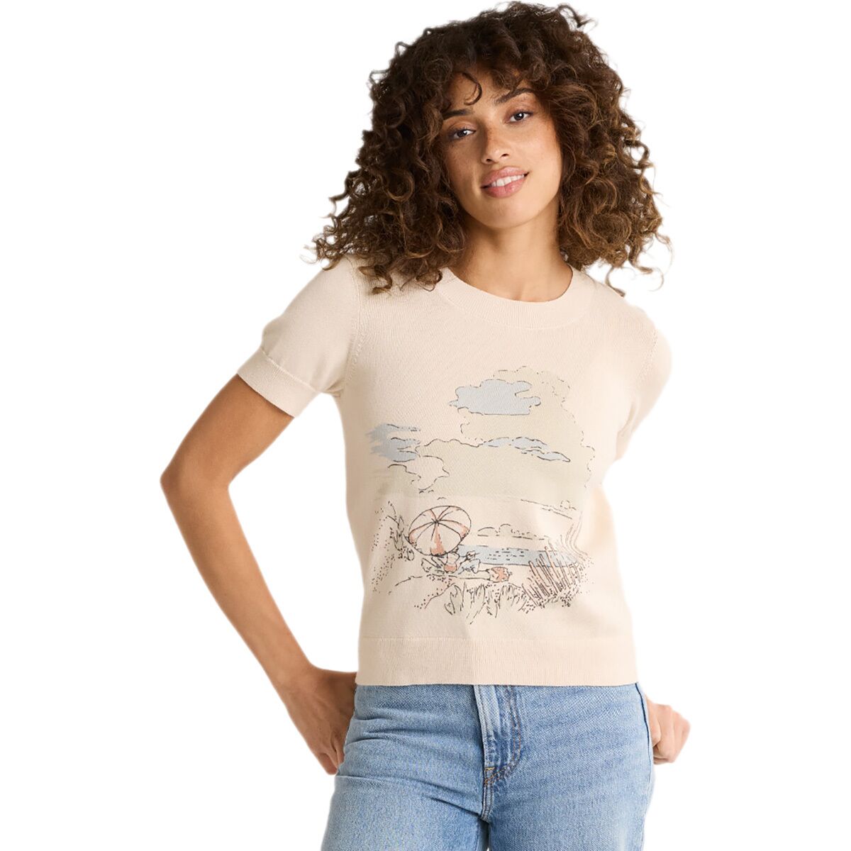 Image of Pendleton Coastal Cotton Pullover - Women's Tan Multi, S