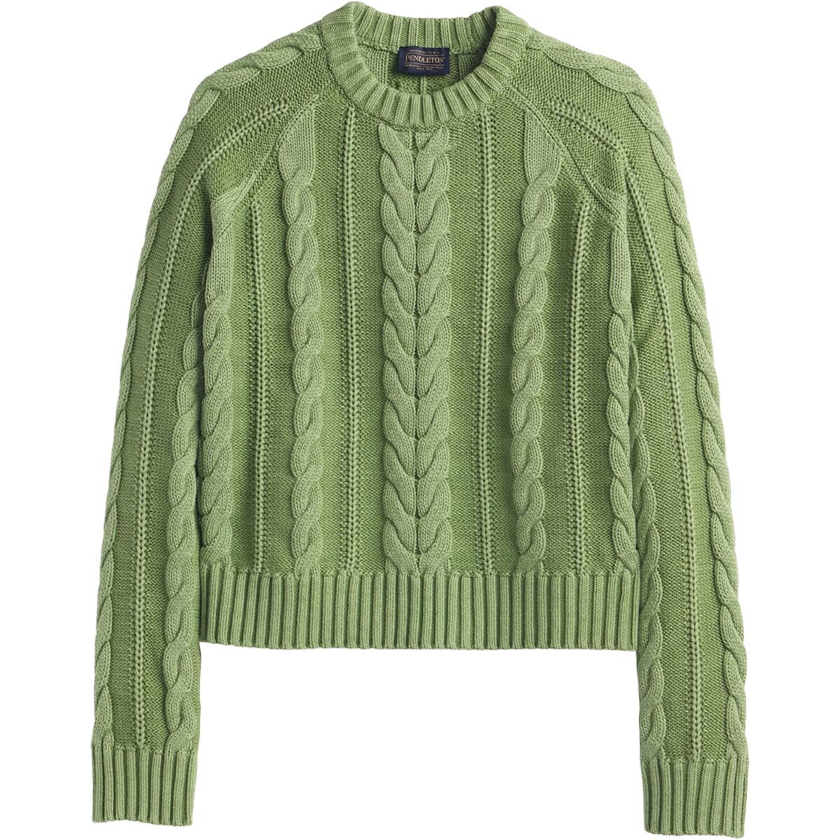 Image of Pendleton Cotton Cable Sweater - Women's Spruce, XL