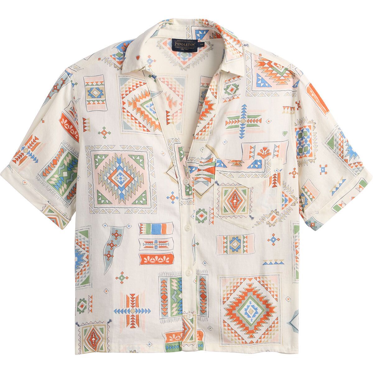 Image of Pendleton Harlow Short-Sleeve Shirt - Women's Ivory Multi, M