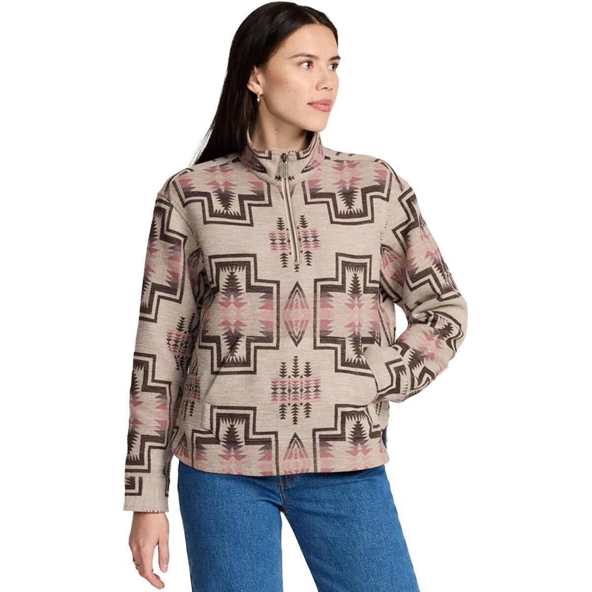 Pendleton Pendleton 1/2-Zip Pullover - Women's Taupe Mix Harding, L