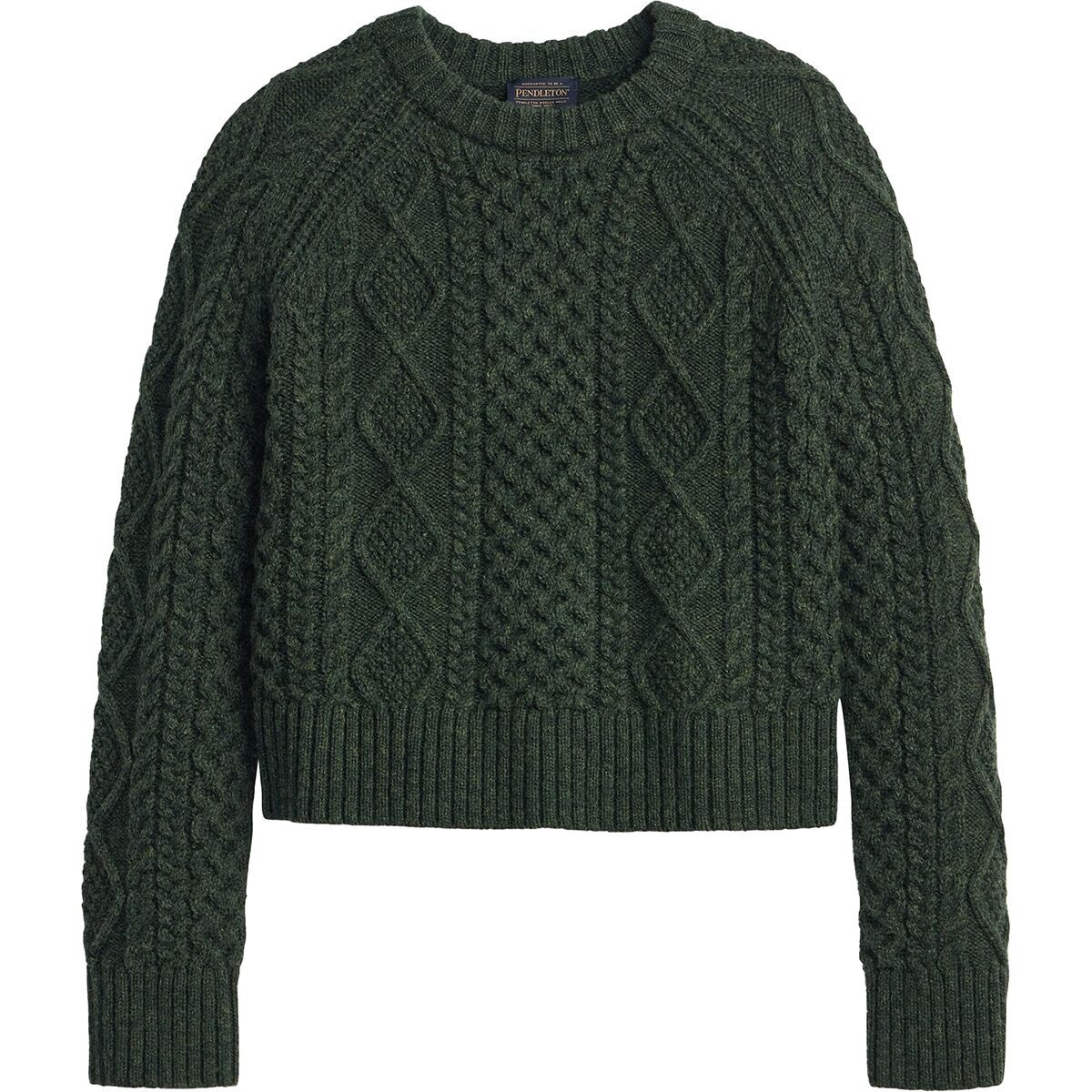 Pendleton Fisherman Sweater - Women's Dark Fir, M