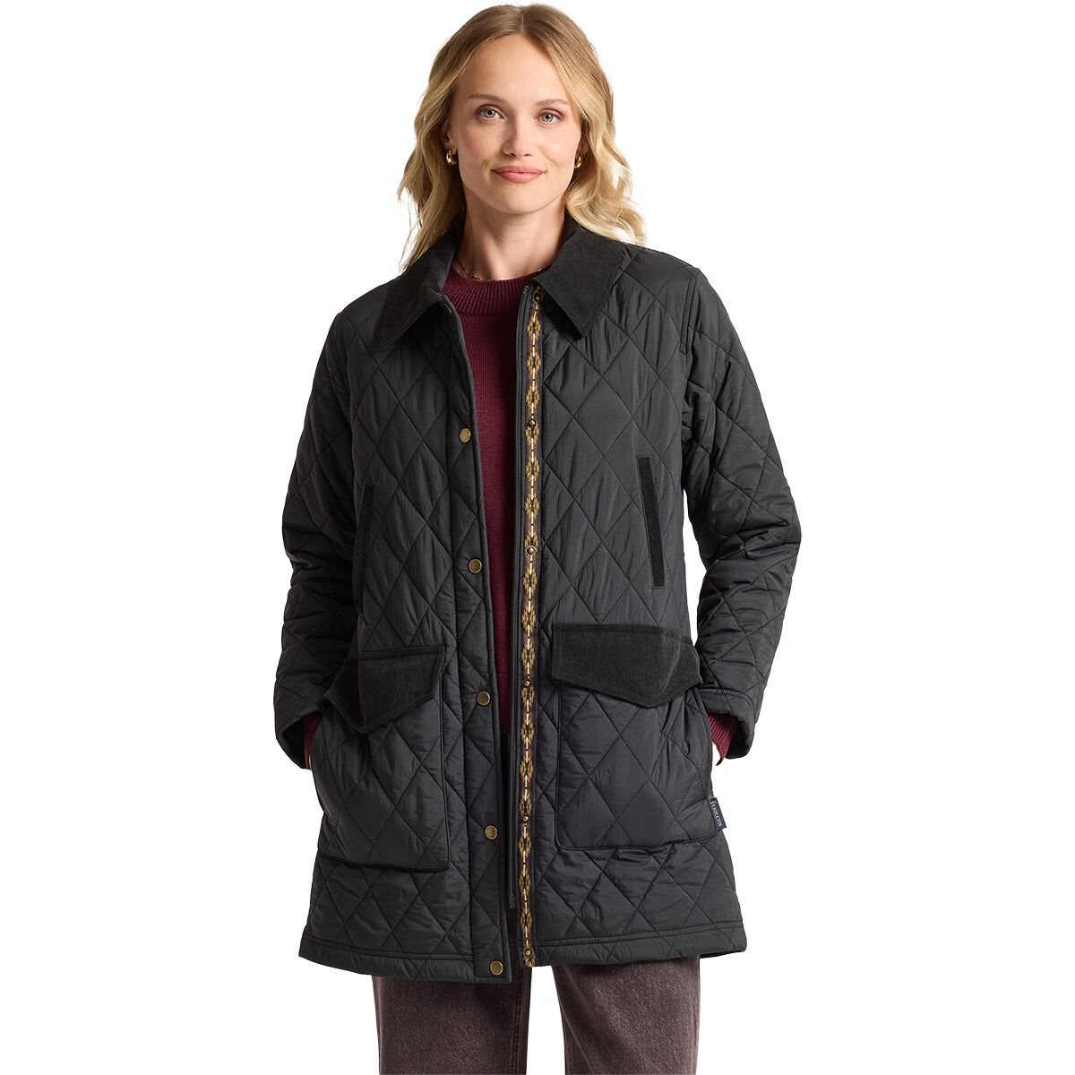 Image of Pendleton Sun River Corduroy Accent Field Coat - Women's Black, XS