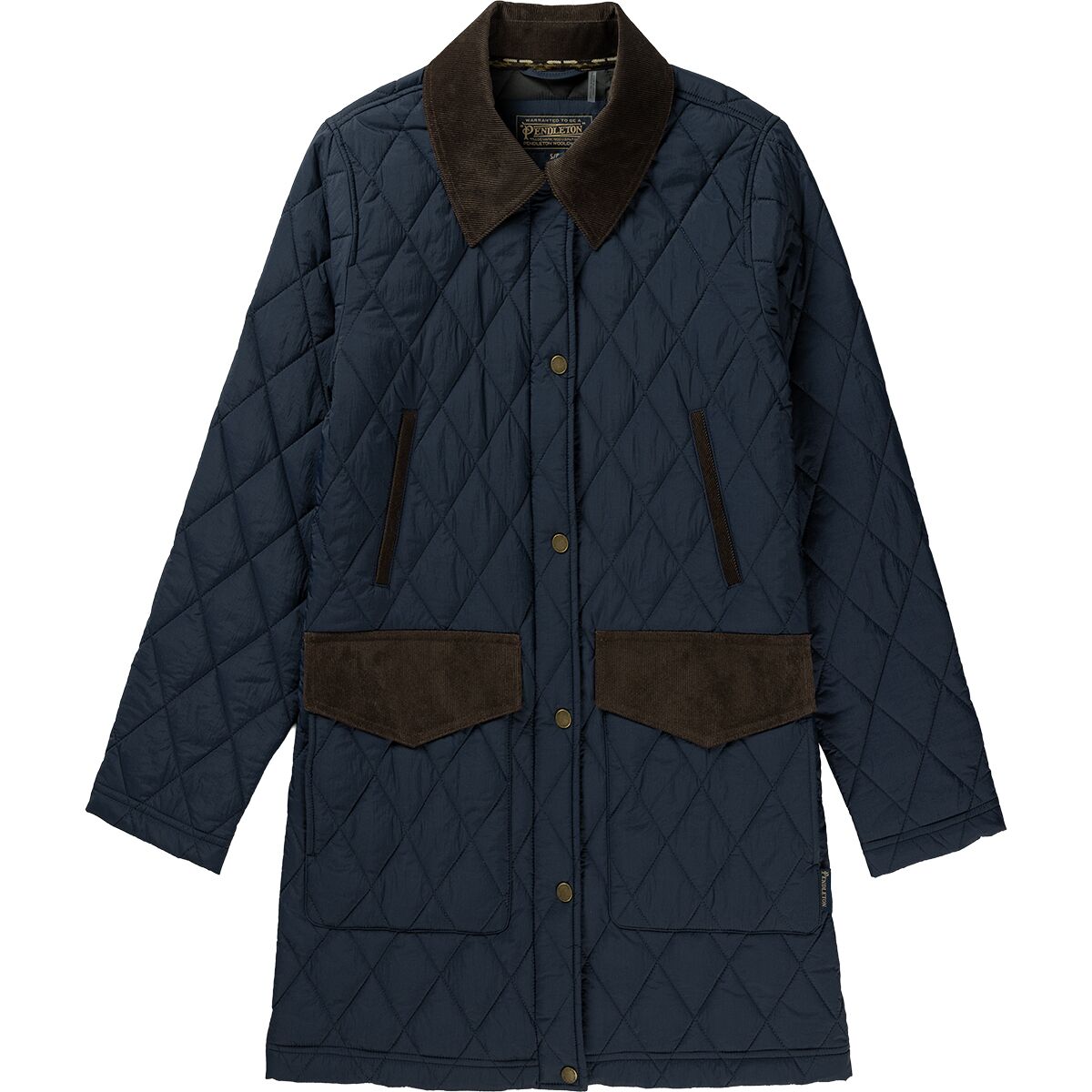 Image of Pendleton Sun River Corduroy Accent Field Coat - Women's Navy, S