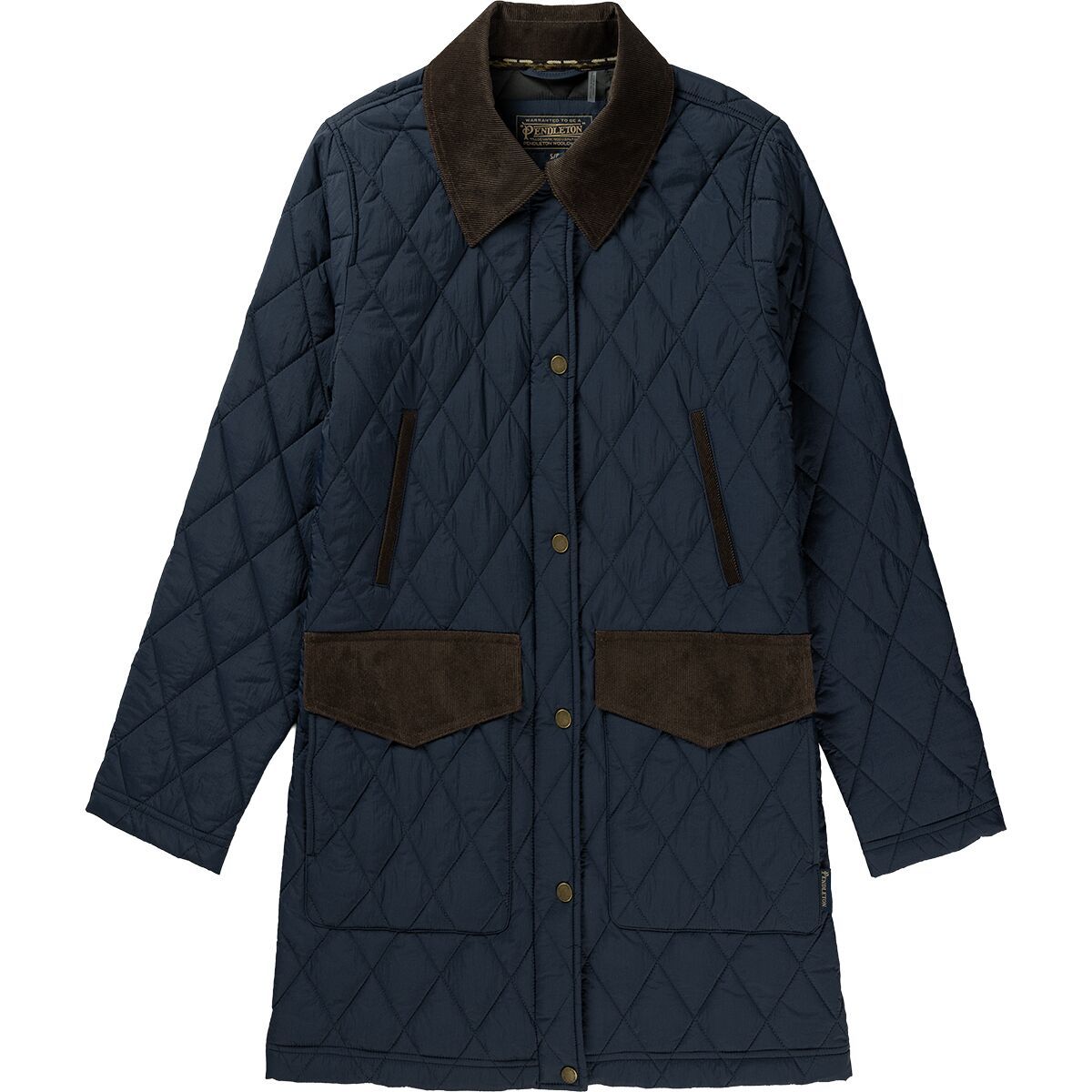 Image of Pendleton Sun River Corduroy Accent Field Coat - Women's Navy, XS