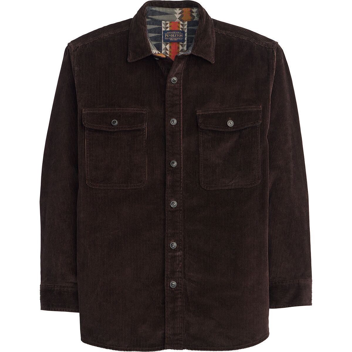 Image of Pendleton Belmont Corduroy Shirt - Men's Dark Brown, XXL