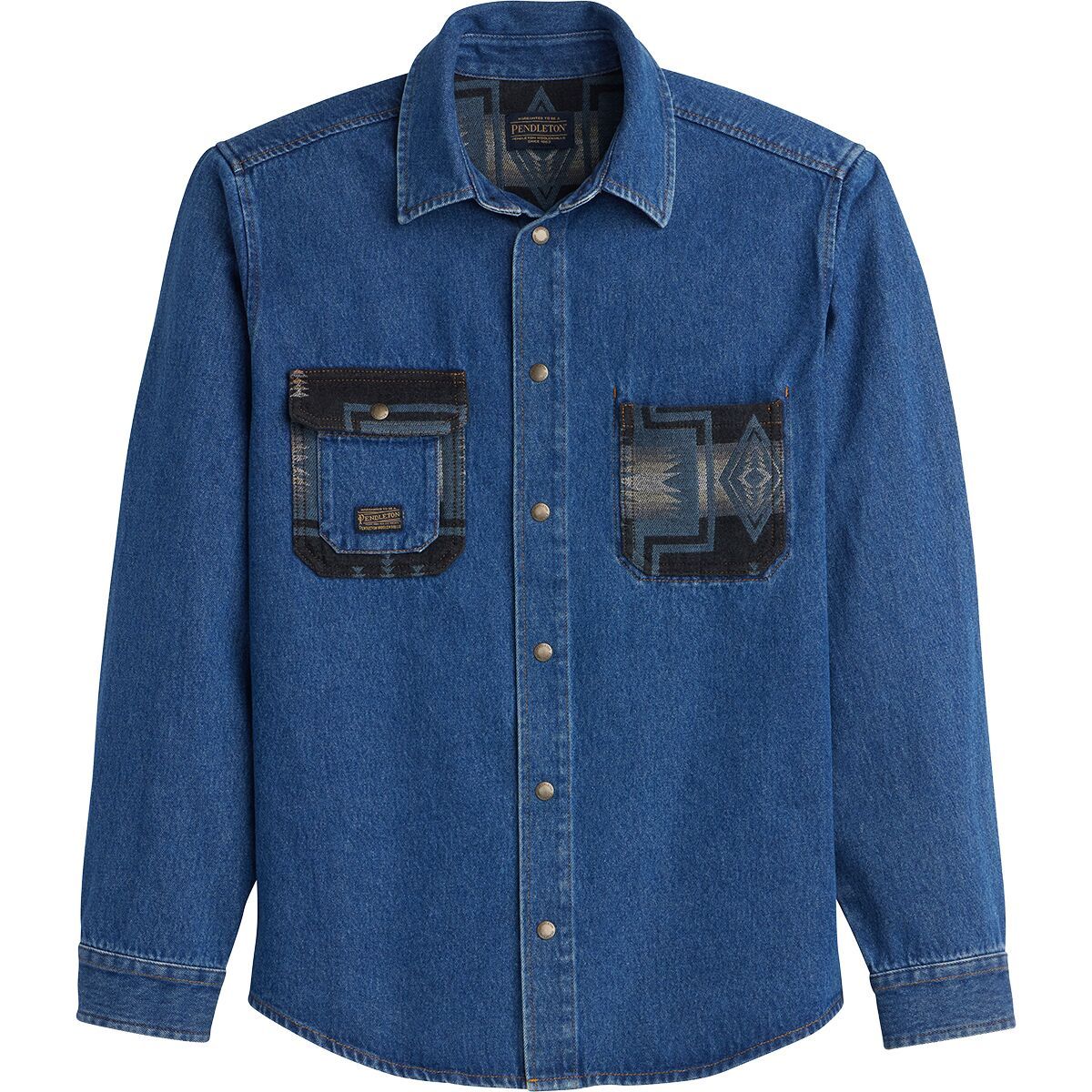 Image of Pendleton Denim Work Shirt - Men's Denim/Harding Blue, M