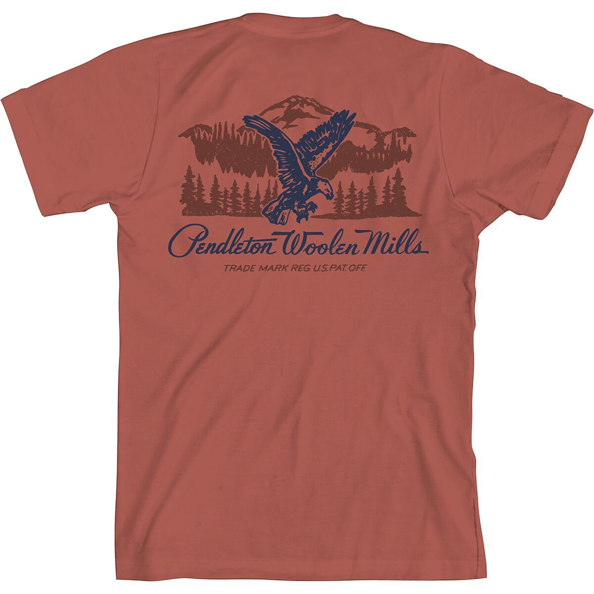 Image of Pendleton Flying Eagle Graphic T-Shirt - Men's Clay/Navy, M