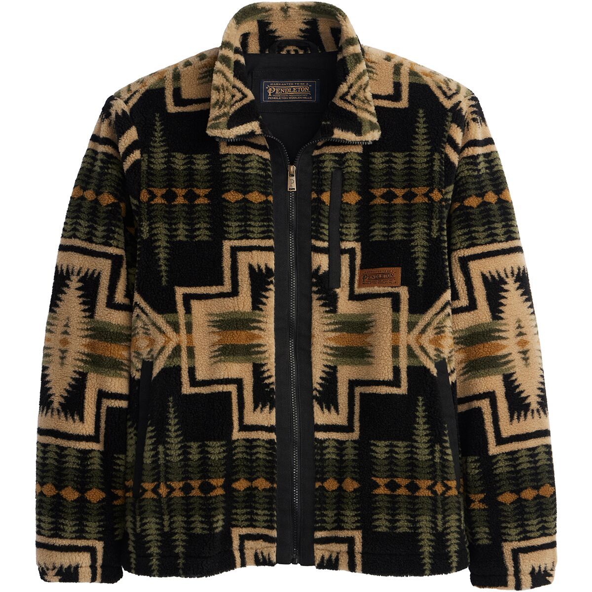 Image of Pendleton Tahuya Range Fleece Jacket - Men's Green Tan Harding, XXL
