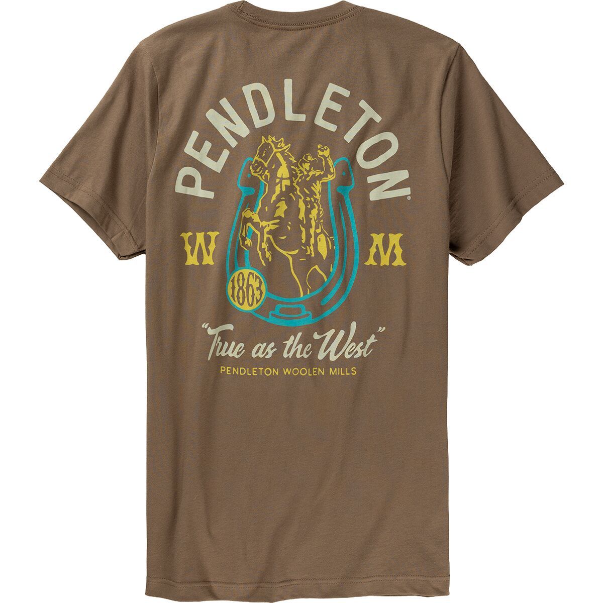Image of Pendleton True West Horseshoe Graphic T-Shirt - Men's Vintage Brown/Multi, M